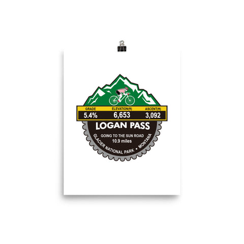 Logan Pass - Glacier National Park, MT Photo paper poster