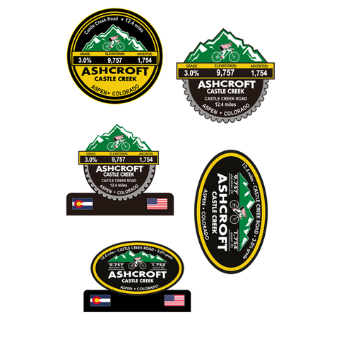 Ashcroft Castle Creek - Aspen, CO Stickers