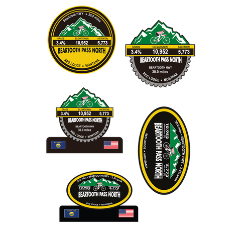 Beartooth Pass North - Red Lodge, MT Stickers
