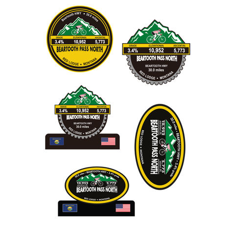 Beartooth Pass North - Red Lodge, MT Stickers