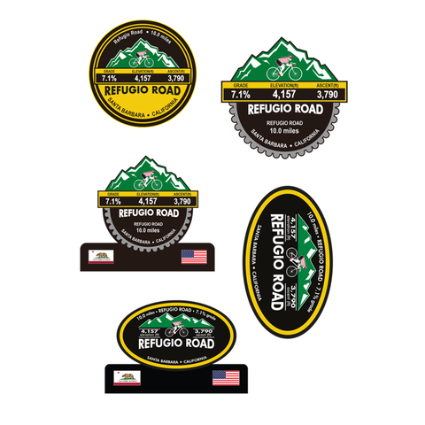 Refugio Road  - Santa Barbara, CA Stickers