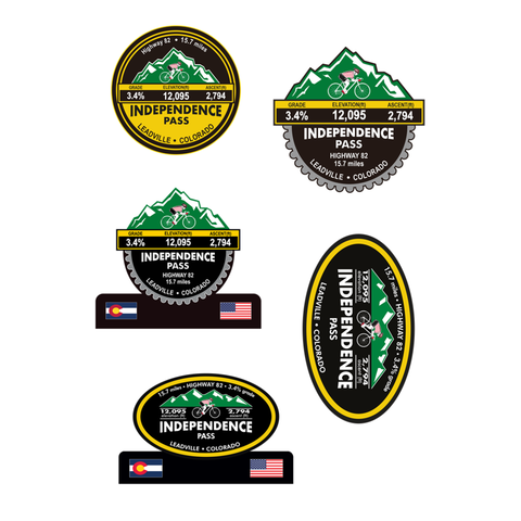 Independence Pass  - Leadville, CO Stickers