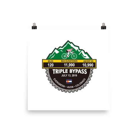 Triple Bypass 2019, CO - Photo Paper Poster