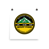 MOUNT EVANS - Idaho Springs, CO  Photo paper poster