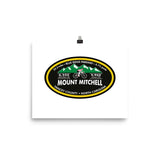 Mount Mitchell - Yancey County, NC Photo paper poster