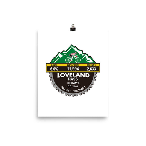 Loveland Pass Highway 6 - Dillon, CO Photo paper poster
