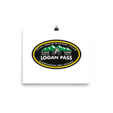 Logan Pass - Glacier National Park, MT Photo paper poster