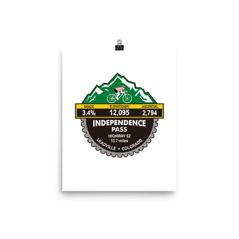 Independence Pass - Leadville, CO Photo paper poster