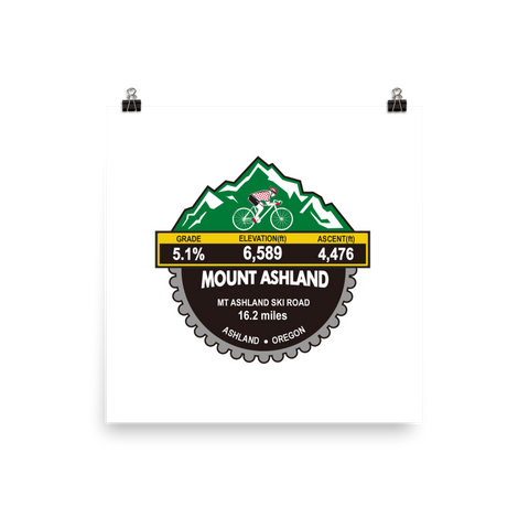 Mount Ashland - Ashland, OR Photo Paper Poster