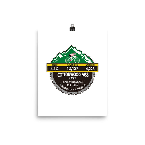 Cottonwood Pass East - Buena Vista, CO Photo paper poster