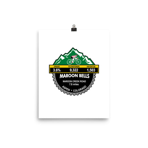 Maroon Bells - Aspen, CO Photo paper poster